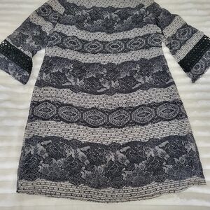 Enfocus Studio Black and White Patterned Dress